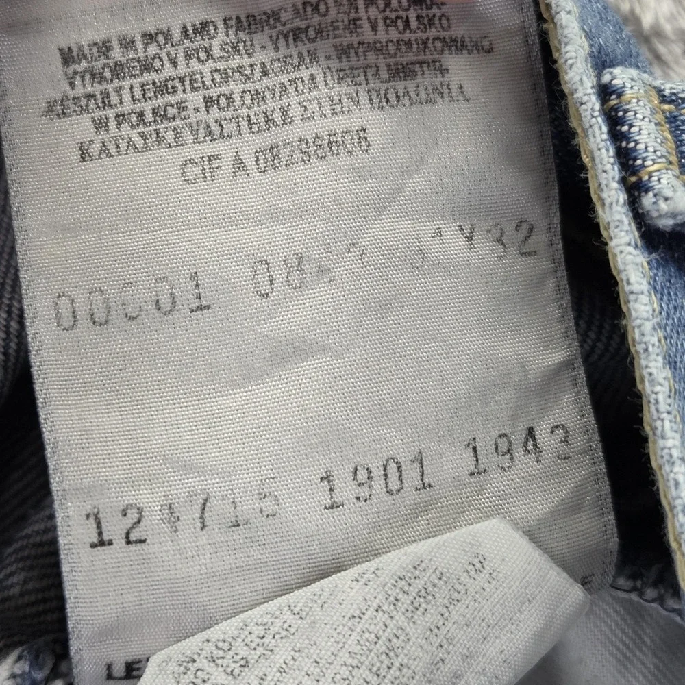 VTG Levis Engineered Jeans Mens Blue Twisted Button Fly Light Wash Fits 31x26